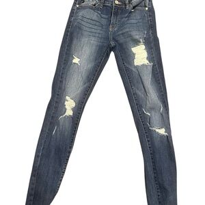 KanCan Medium Blue Ripped Skinny Jeans